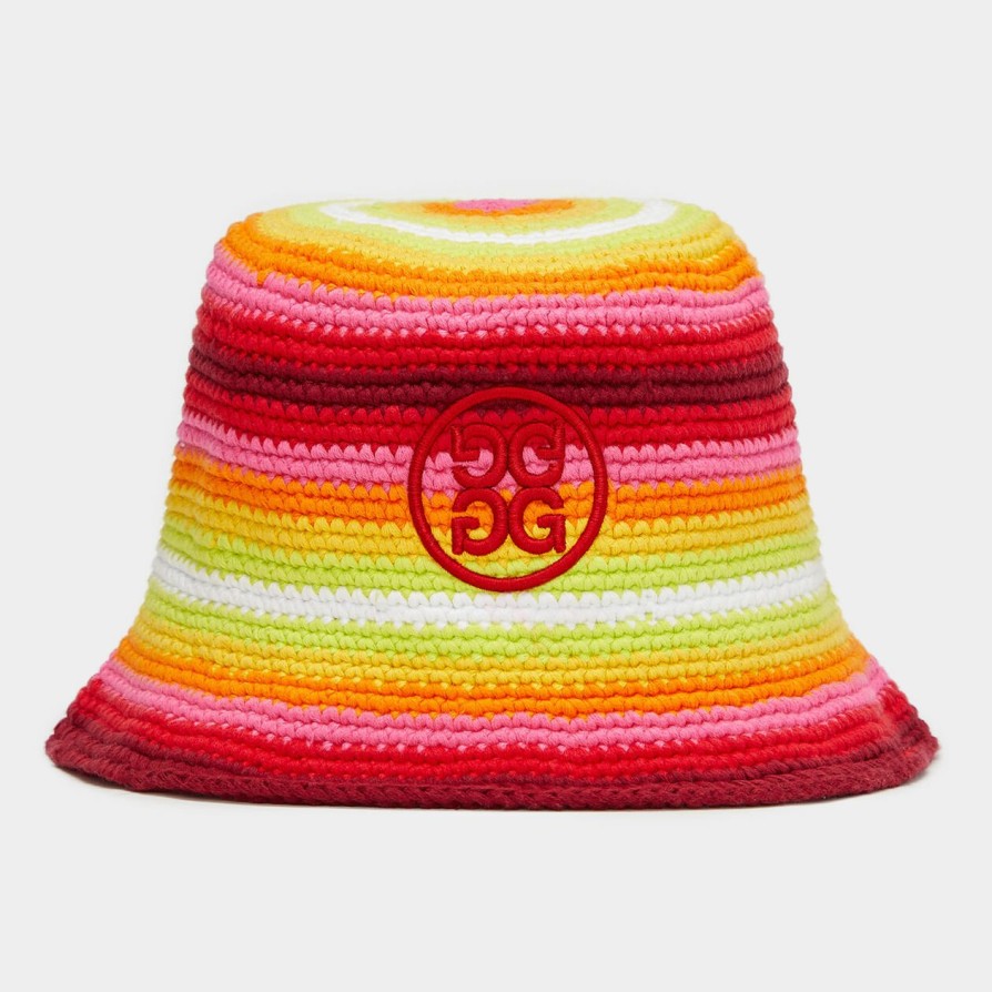 G FORE Striped Circle G'S Crochet Bucket Hat Hats