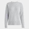 G FORE Cashmere Side Zip Ribbed Crewneck Sweater Sweaters