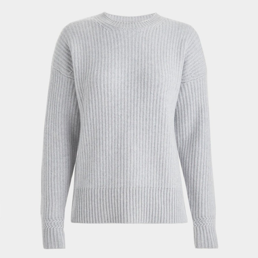 G FORE Cashmere Side Zip Ribbed Crewneck Sweater Sweaters