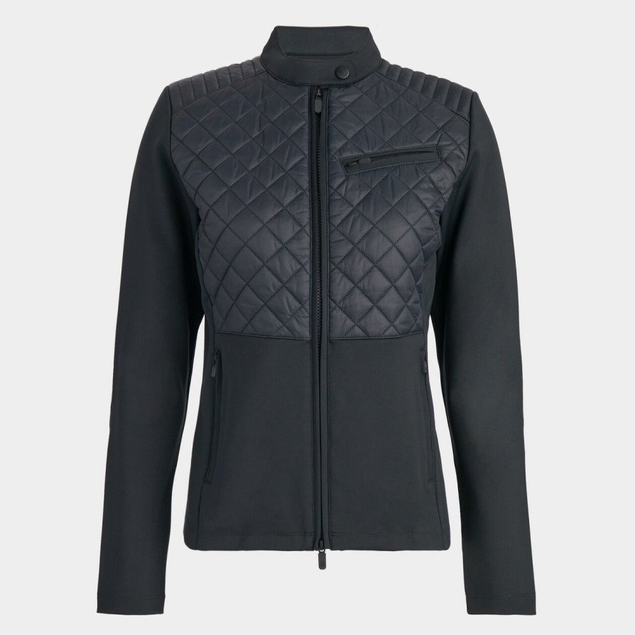 G FORE Hybrid Moto Stretch Tech Interlock Jacket Outerwear