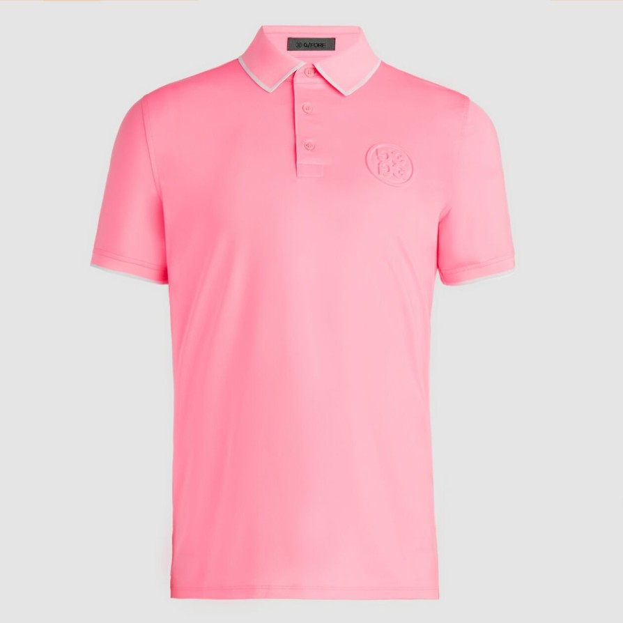 G FORE Circle G'S Embossed Tech Jersey Banded Sleeve Polo Polos & Shirts