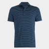 G FORE Feeder Stripe Tech Jersey Modern Spread Collar Polo Polos & Shirts