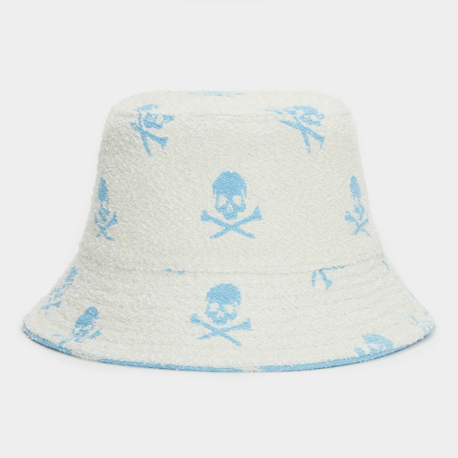 G FORE Reversible Intarsia Skull & Tees Woven Bucket Hat Hats