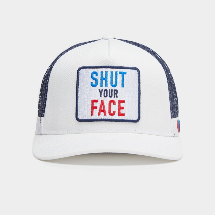 G FORE Shut Your Face Cotton Twill Trucker Hat Hats