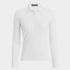 G FORE Ribbed Tech Nylon Long Sleeve Polo Polos