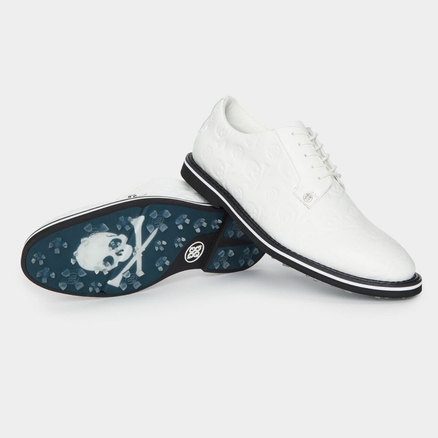 G FORE Men'S Gallivanter Debossed Skull & Tees Leather Golf Shoe Gallivanter