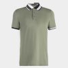 G FORE Contrast Striped Collar Tech Jersey Banded Sleeve Polo Polos & Shirts