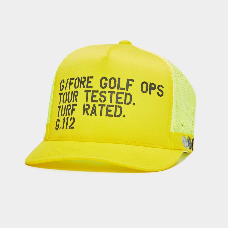 G FORE Golf Ops G.112 Interlock Knit Tall Trucker Hat Hats