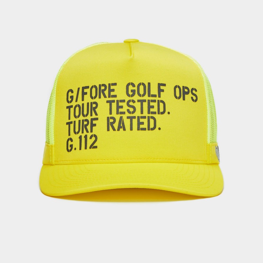 G FORE Golf Ops G.112 Interlock Knit Tall Trucker Hat Hats