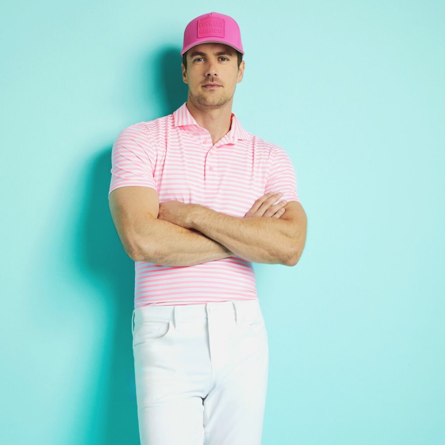 G FORE Perforated Stripe Tech Jersey Modern Spread Collar Polo Polos & Shirts