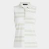 G FORE Offset Stripe Tech Pique Sleeveless Polo Polos