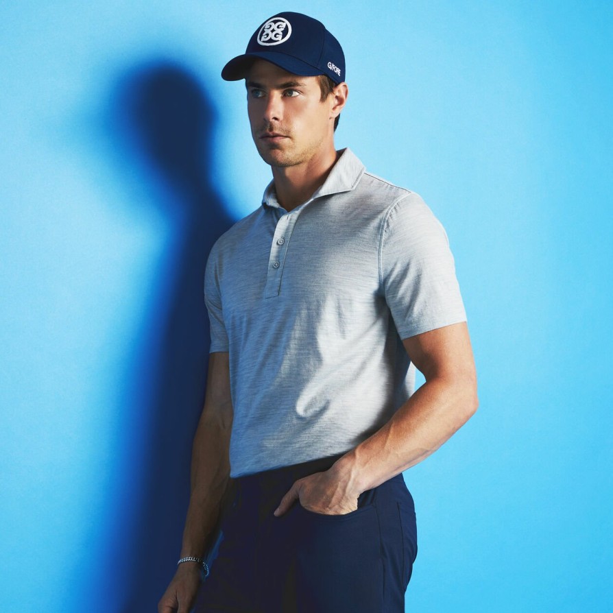 G FORE Lightweight Technical Performance Fine Wool Modern Spread Collar Polo Polos & Shirts