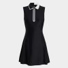 G FORE Contrast Collar Tech Nylon Quarter Zip Dress Skorts & Dresses