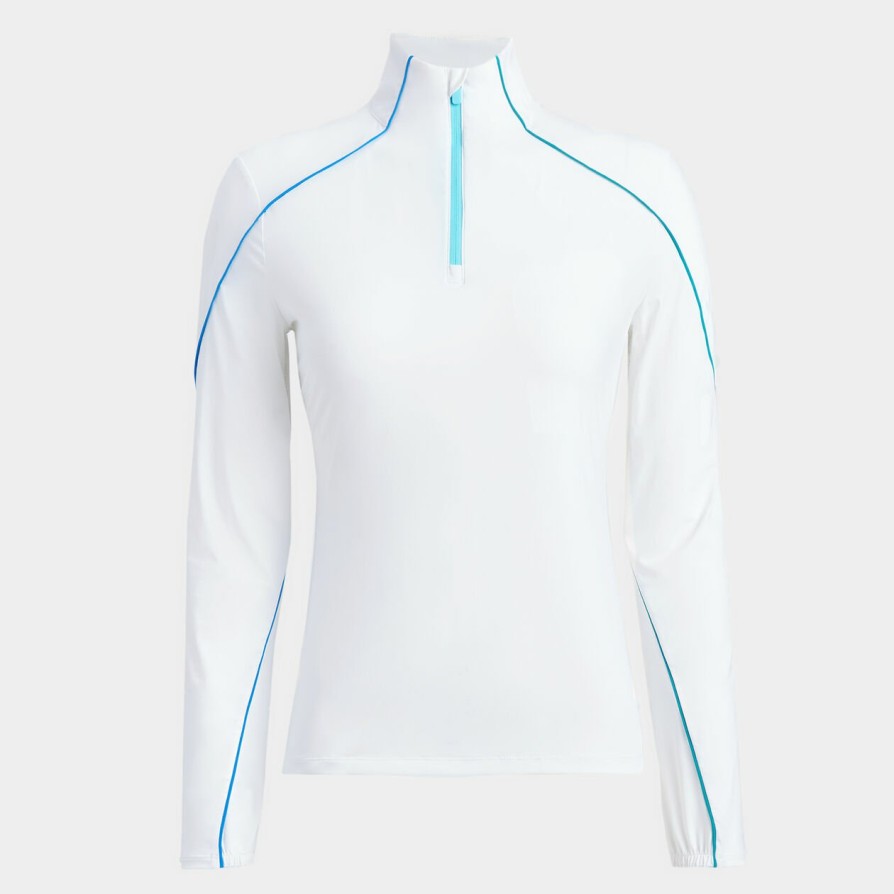 G FORE Sun Shield Silky Tech Nylon Quarter Zip Layer Mid Layers