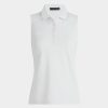 G FORE Pleated Collar Tech Pique Sleeveless Polo Polos