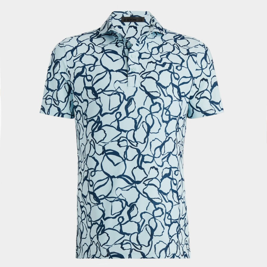 G FORE Sketch Floral Tech Pique Polo Polos & Shirts