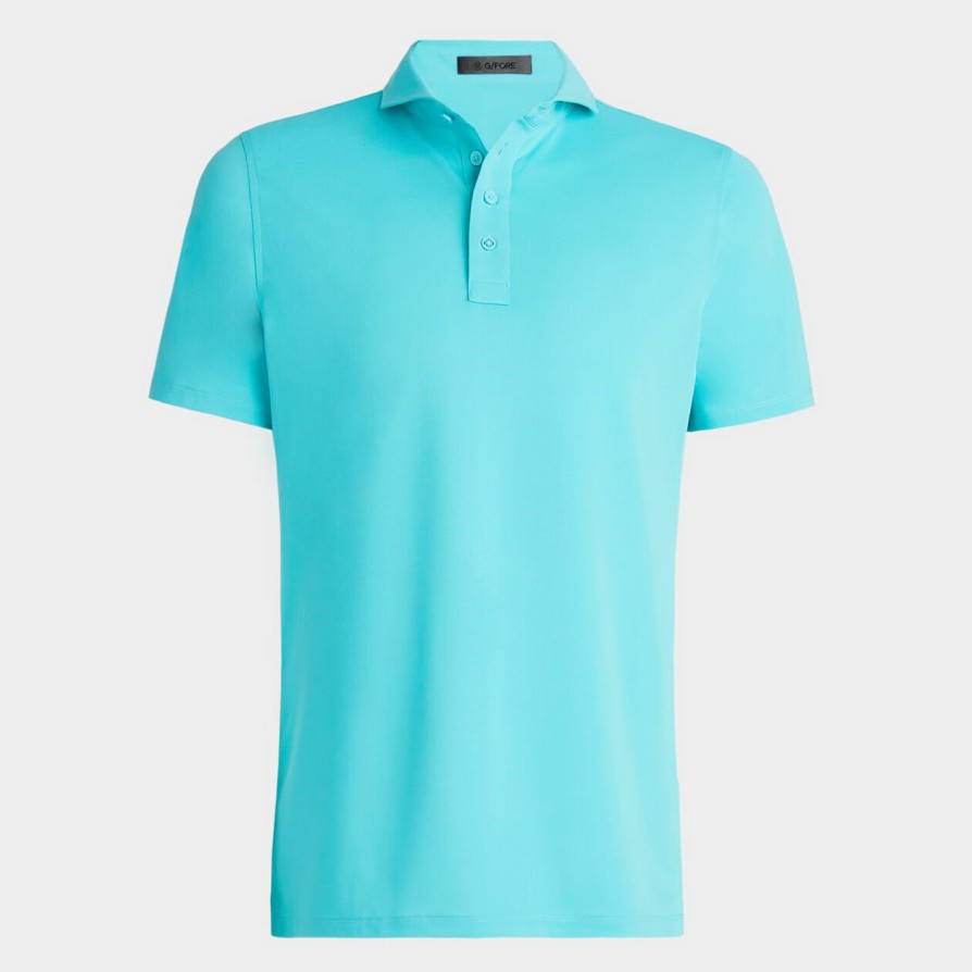 G FORE Rib Gusset Tech Pique Modern Spread Collar Polo Polos & Shirts