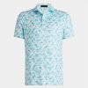 G FORE Mapped Icon Camo Tech Jersey Modern Spread Collar Polo Polos & Shirts