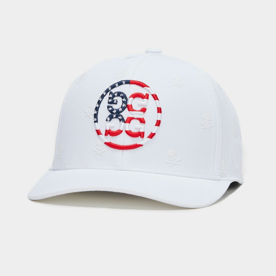 G FORE Skulls & Stripes Stretch Twill Snapback Hat Hats