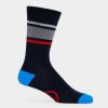 G FORE Striped Ribbed Compression Crew Sock Socks