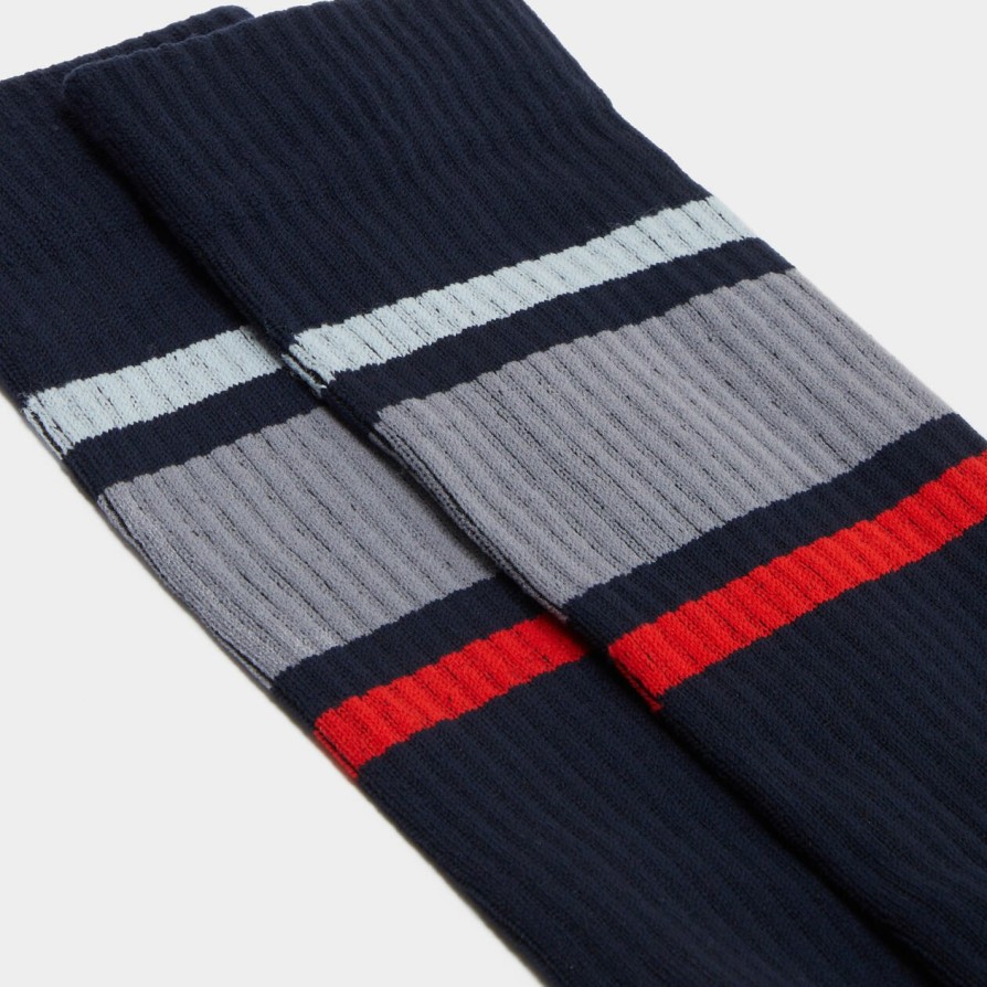 G FORE Striped Ribbed Compression Crew Sock Socks