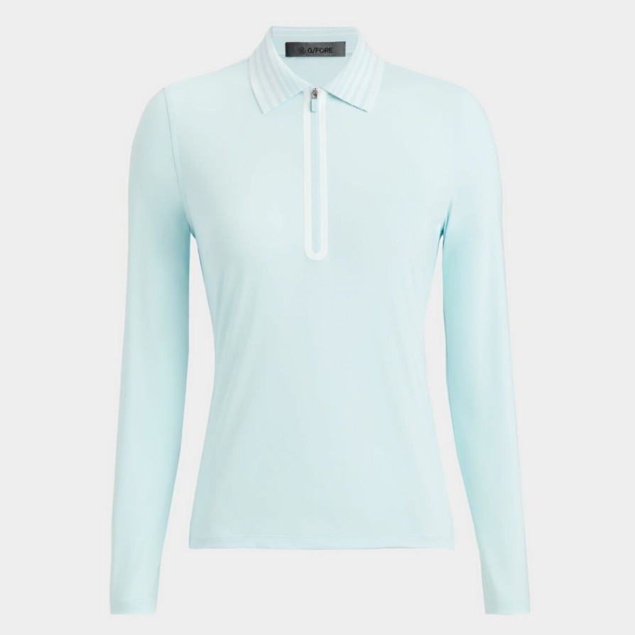 G FORE Silky Tech Nylon Quarter Zip Polo Polos