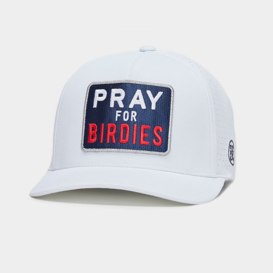 G FORE Pray For Birdies Stretch Twill Perforated Snapback Hat Hats