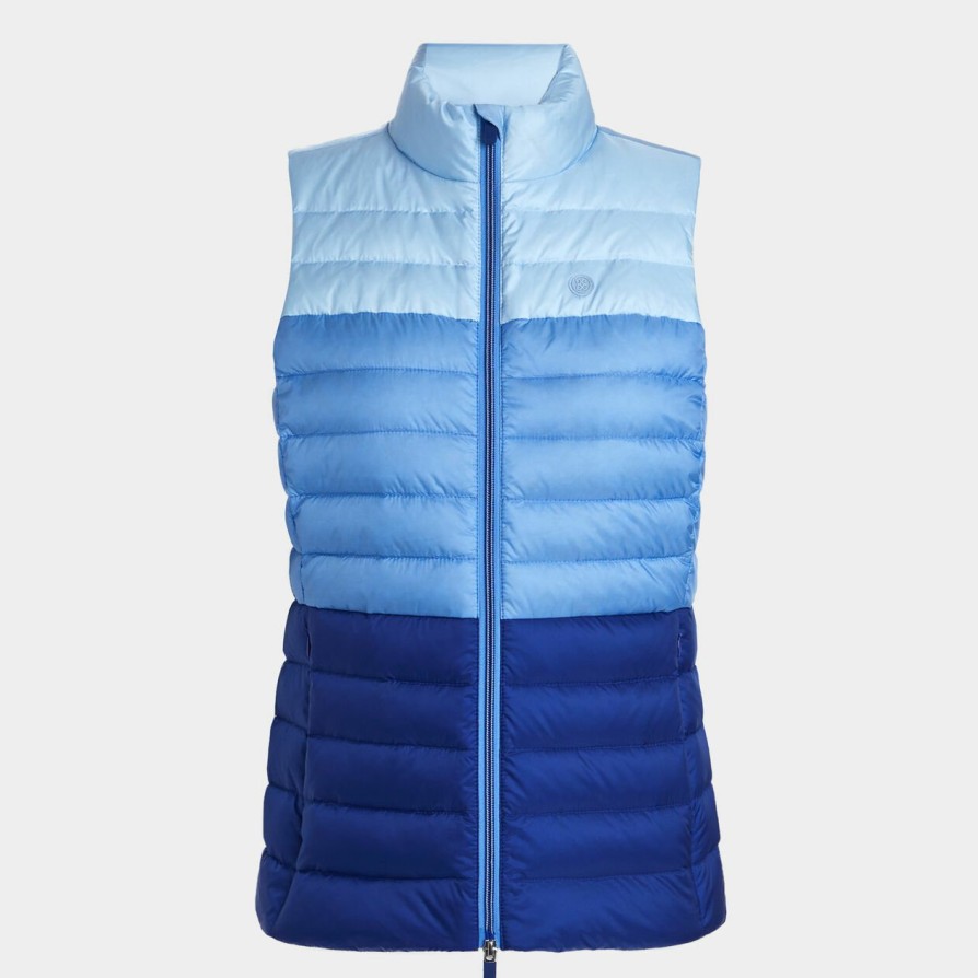 G FORE Colour Block Lightweight Down Puffer Vest Outerwear